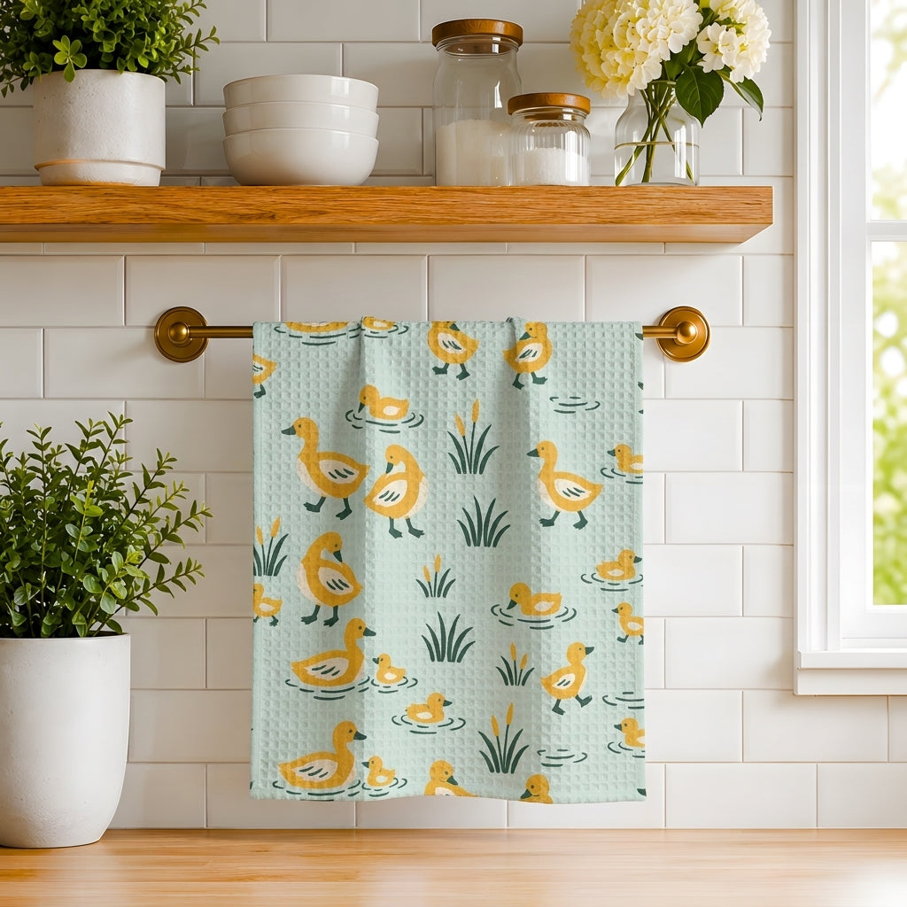 Duck Pond Tea Towel | Quick-Dry Microfibre Kitchen Towel