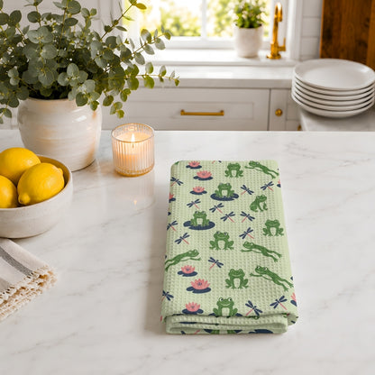 Frog Pond Tea Towel | Quick-Dry Microfibre Kitchen Towel