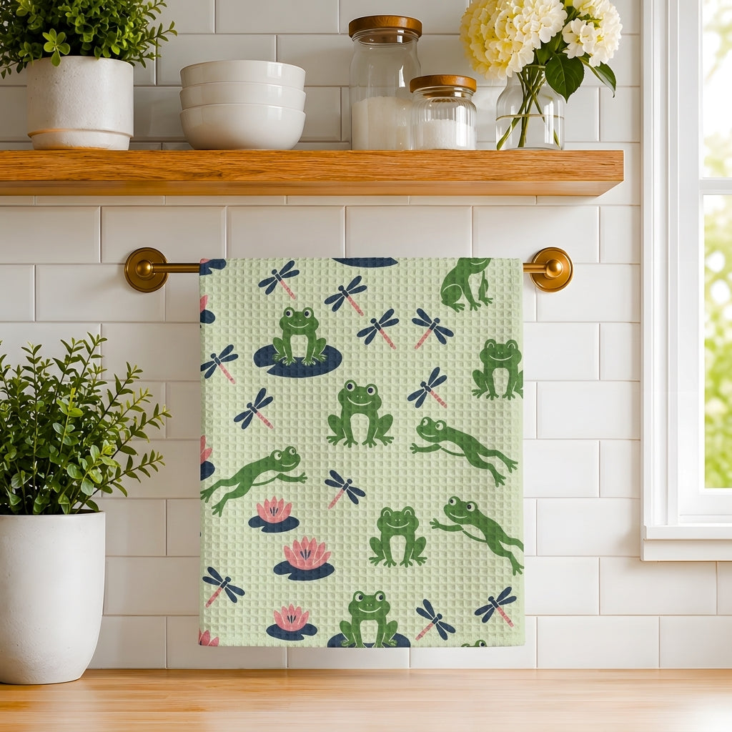 Frog Pond Tea Towel | Quick-Dry Microfibre Kitchen Towel