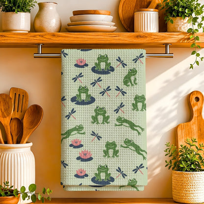Frog Pond Tea Towel | Quick-Dry Microfibre Kitchen Towel
