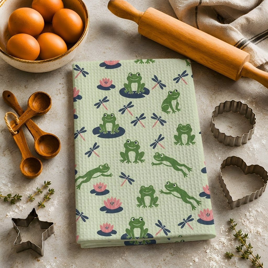 Frog Pond Tea Towel | Quick-Dry Microfibre Kitchen Towel