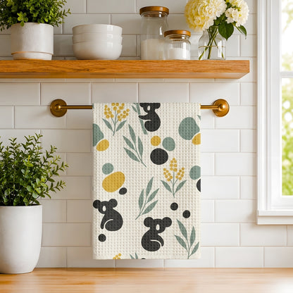 Koala & Wattle Tea Towel | Quick-Dry Microfibre Kitchen Towel