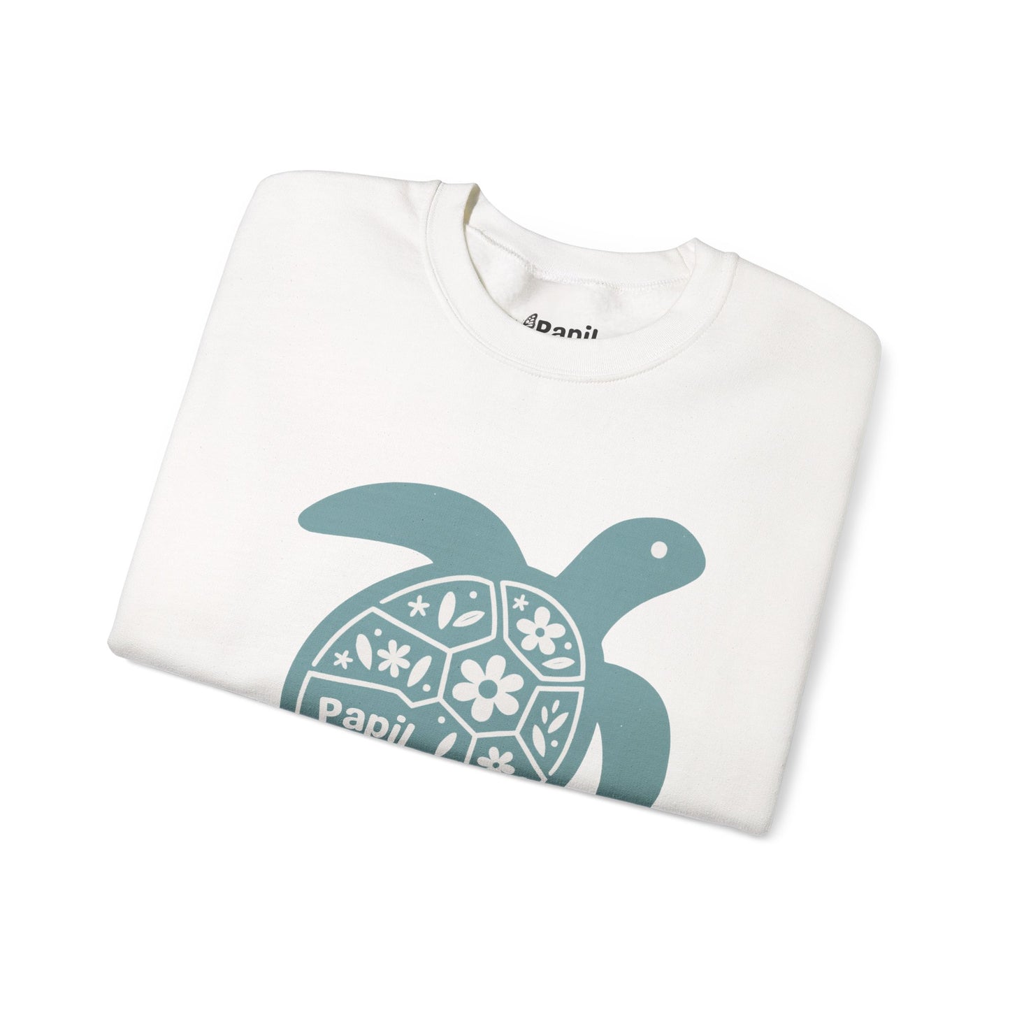 Turtle Graphic Sweatshirt — Floral Sea Turtle Crewneck