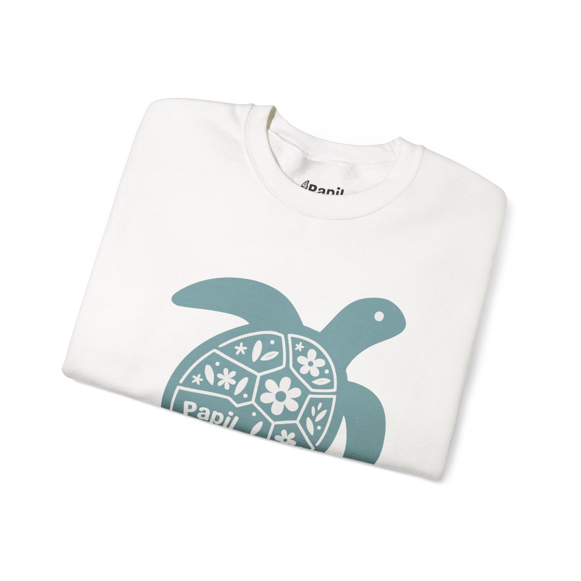 Turtle Graphic Sweatshirt — Floral Sea Turtle Crewneck