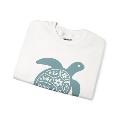 Turtle Graphic Sweatshirt — Floral Sea Turtle Crewneck