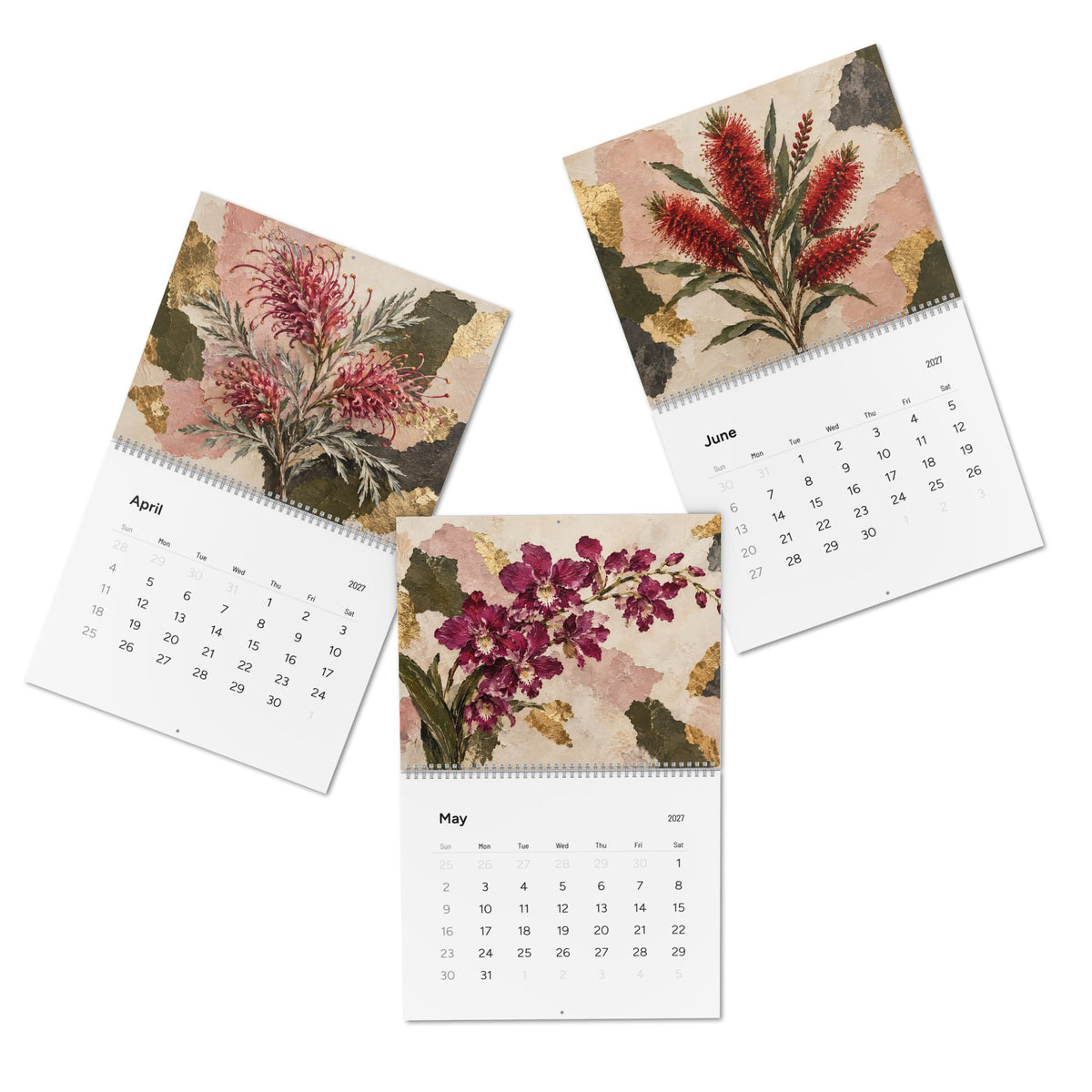 Australian Native Flowers 2027 Wall Calendar – Modern Fine Art Botanical