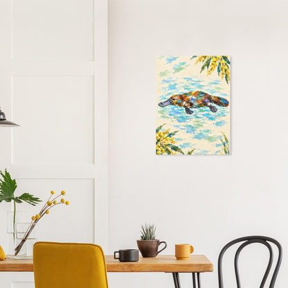 Platypus Painted Australian Animal Fine Art Poster