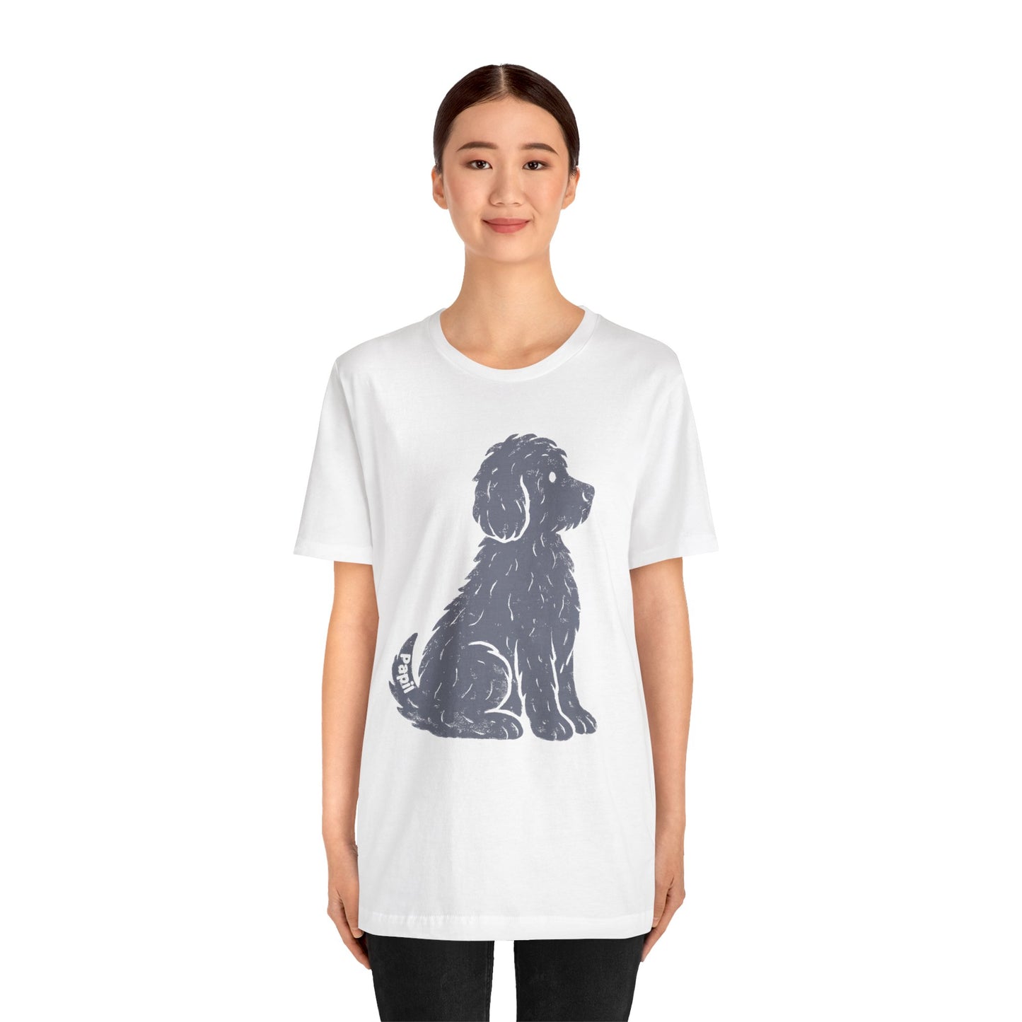 Cute Sitting Puppy Unisex T-Shirt — Whimsical Dog Graphic Tee