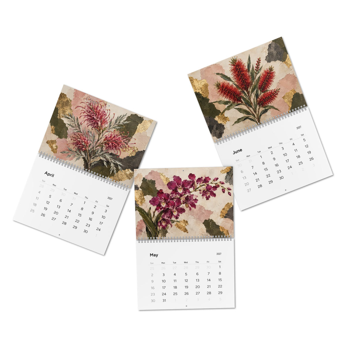 Australian Native Flowers 2027 Wall Calendar – Modern Fine Art Botanical