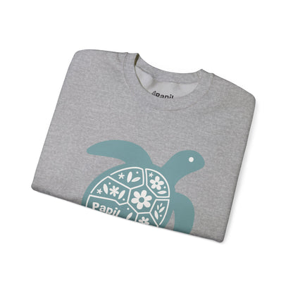 Turtle Graphic Sweatshirt — Floral Sea Turtle Crewneck