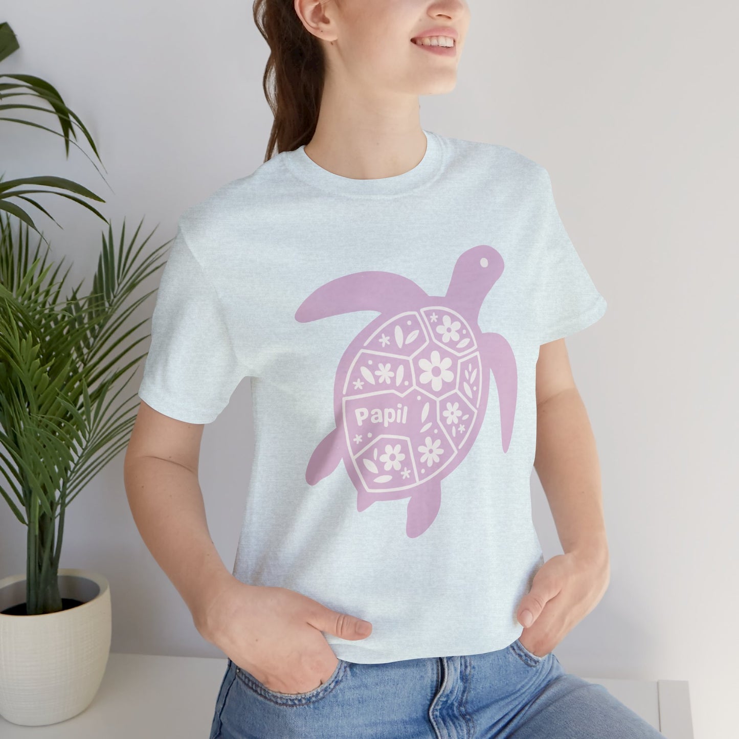 Sea Turtle Graphic Tee — Papil Floral Shell T-Shirt