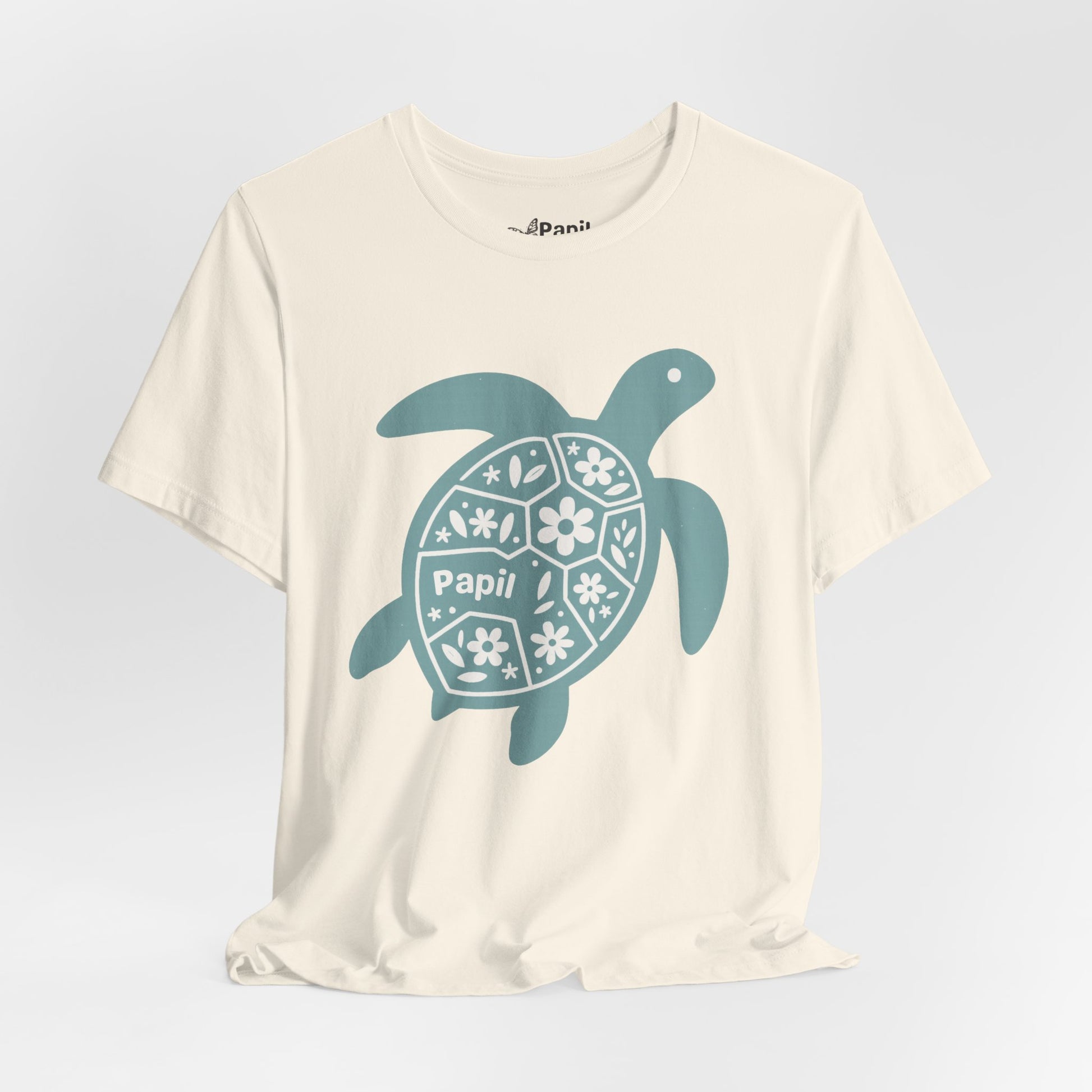 Sea Turtle Graphic Tee — Papil Floral Shell T-Shirt
