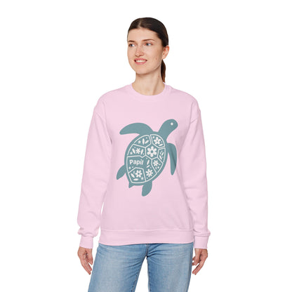 Turtle Graphic Sweatshirt — Floral Sea Turtle Crewneck