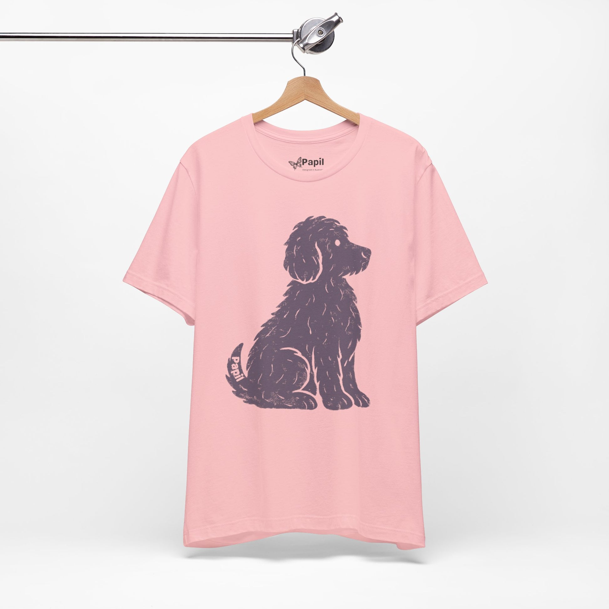 Cute Sitting Puppy Unisex T-Shirt — Whimsical Dog Graphic Tee