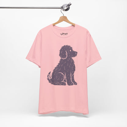 Cute Sitting Puppy Unisex T-Shirt — Whimsical Dog Graphic Tee