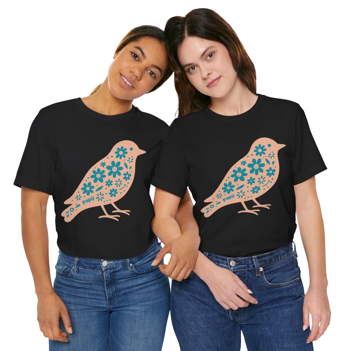 Floral Spring Bird Graphic T-Shirt