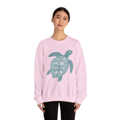 Turtle Graphic Sweatshirt — Floral Sea Turtle Crewneck