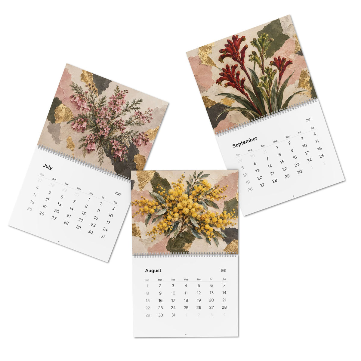 Australian Native Flowers 2027 Wall Calendar – Modern Fine Art Botanical