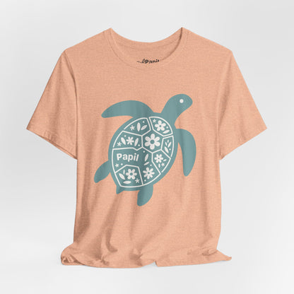 Sea Turtle Graphic Tee — Papil Floral Shell T-Shirt