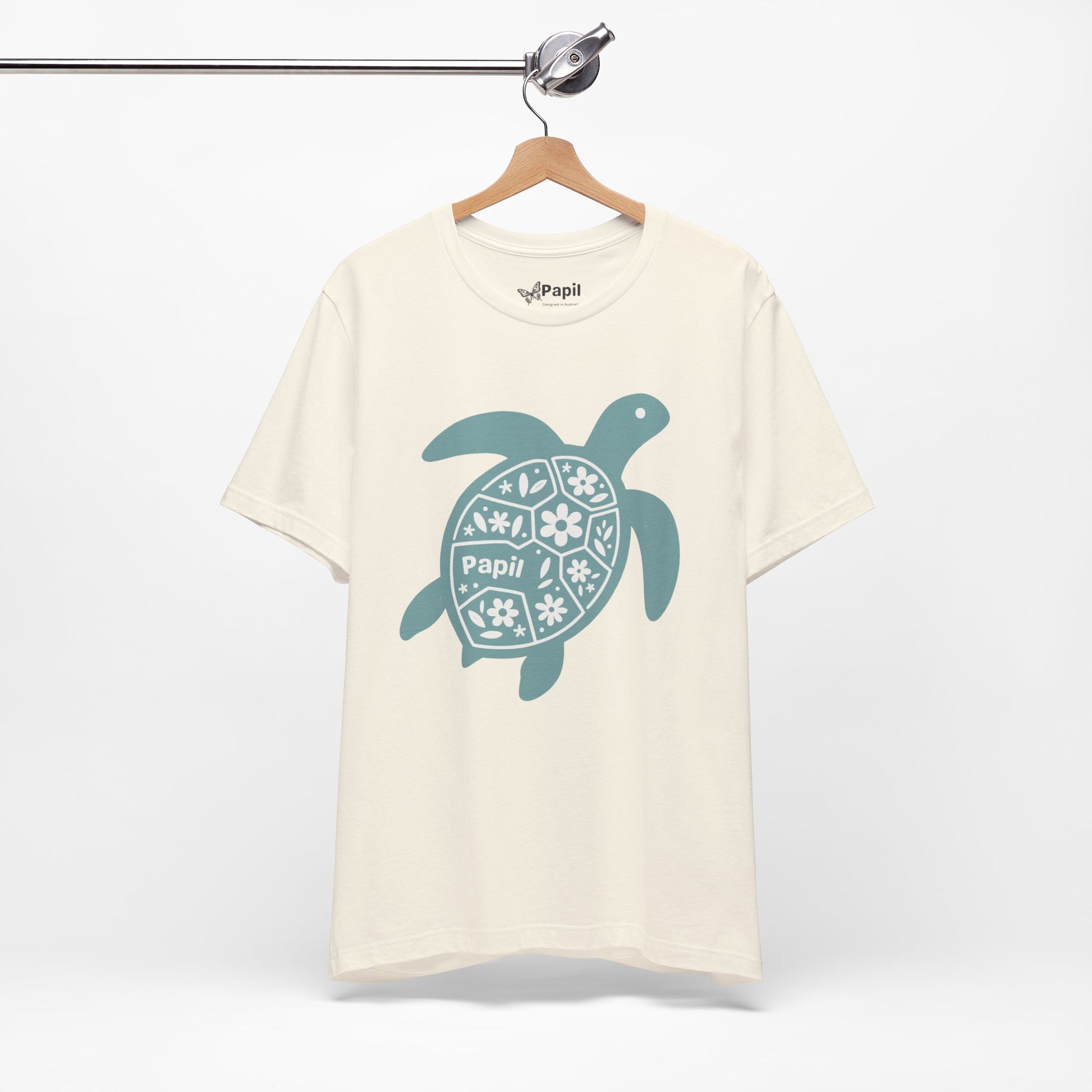 Sea Turtle Graphic Tee — Papil Floral Shell T-Shirt