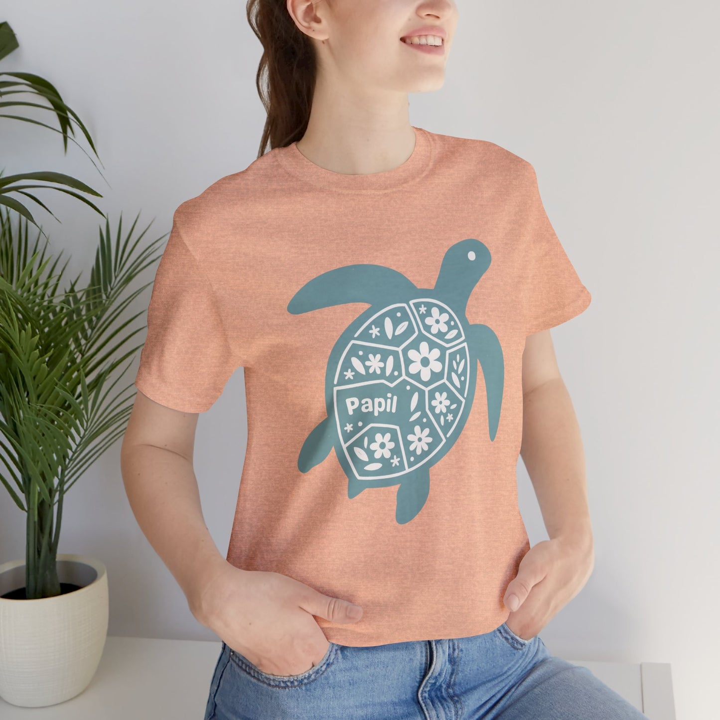Sea Turtle Graphic Tee — Papil Floral Shell T-Shirt