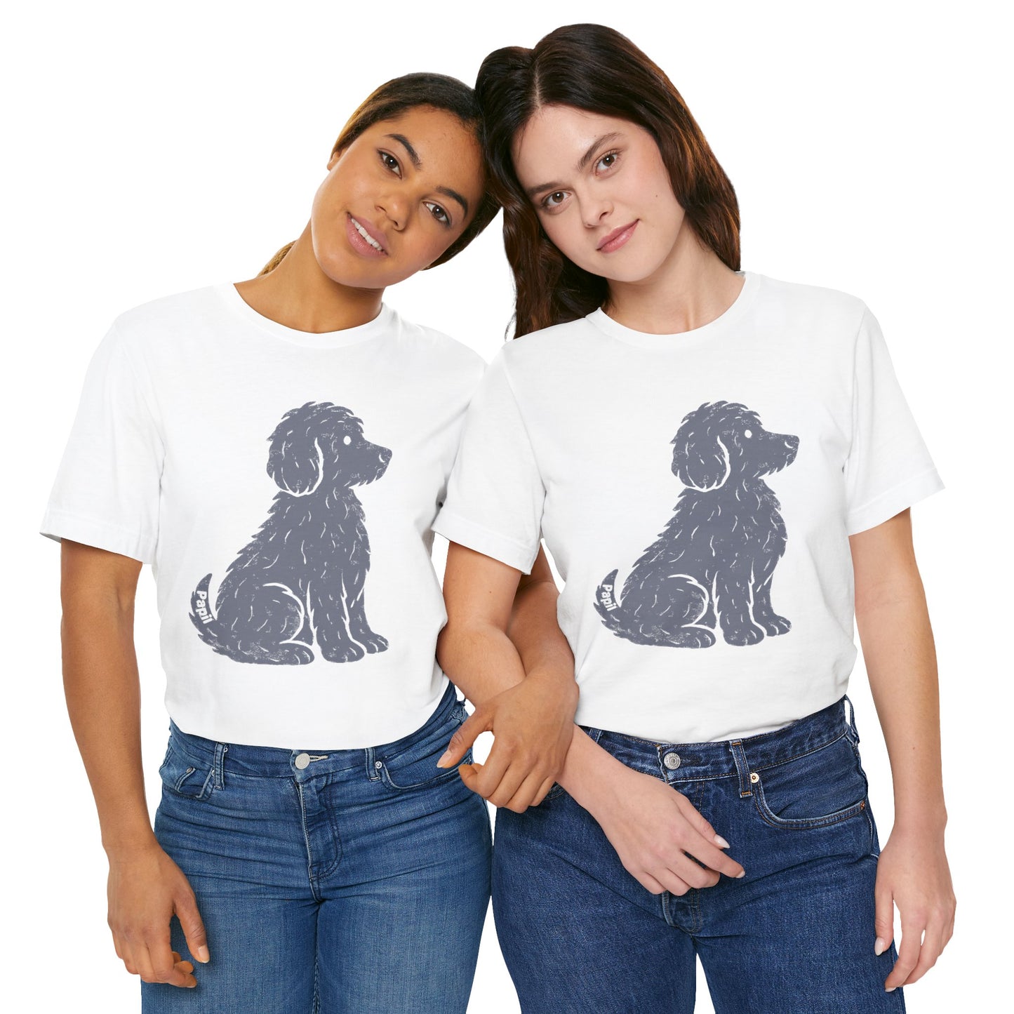Cute Sitting Puppy Unisex T-Shirt — Whimsical Dog Graphic Tee