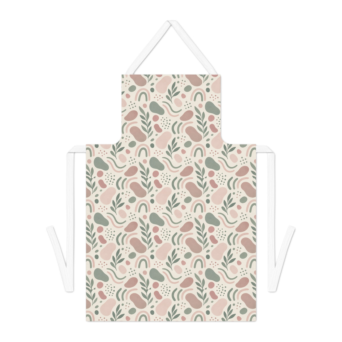Blush Pink & Sage Green Abstract Apron