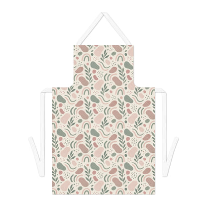 Blush Pink & Sage Green Abstract Apron