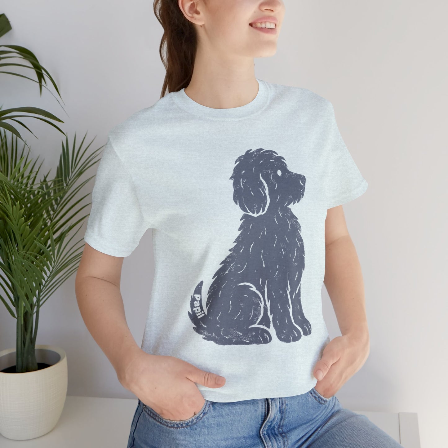 Cute Sitting Puppy Unisex T-Shirt — Whimsical Dog Graphic Tee
