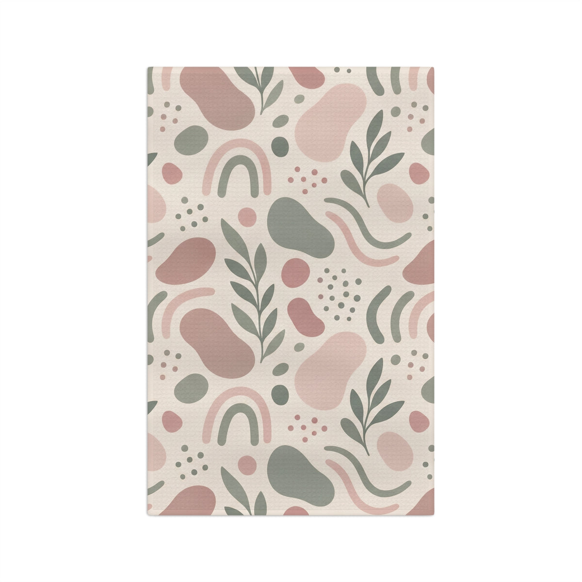 Boho Abstract Shapes Tea Towel | Quick-Dry Microfibre Kitchen Towel 16'' × 25''
