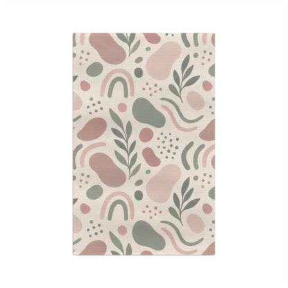 Boho Abstract Shapes Tea Towel | Quick-Dry Microfibre Kitchen Towel 16'' × 25''