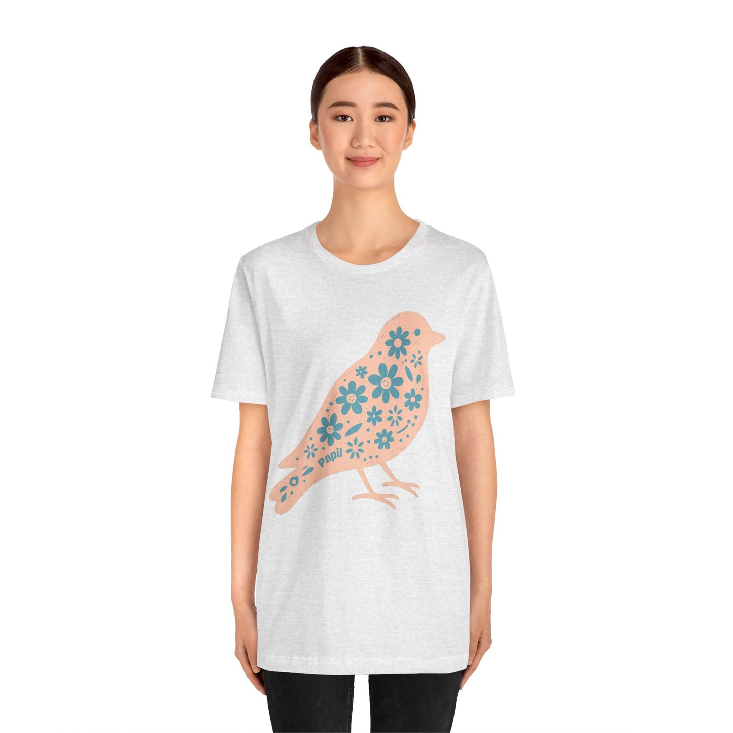 Floral Spring Bird Graphic T-Shirt