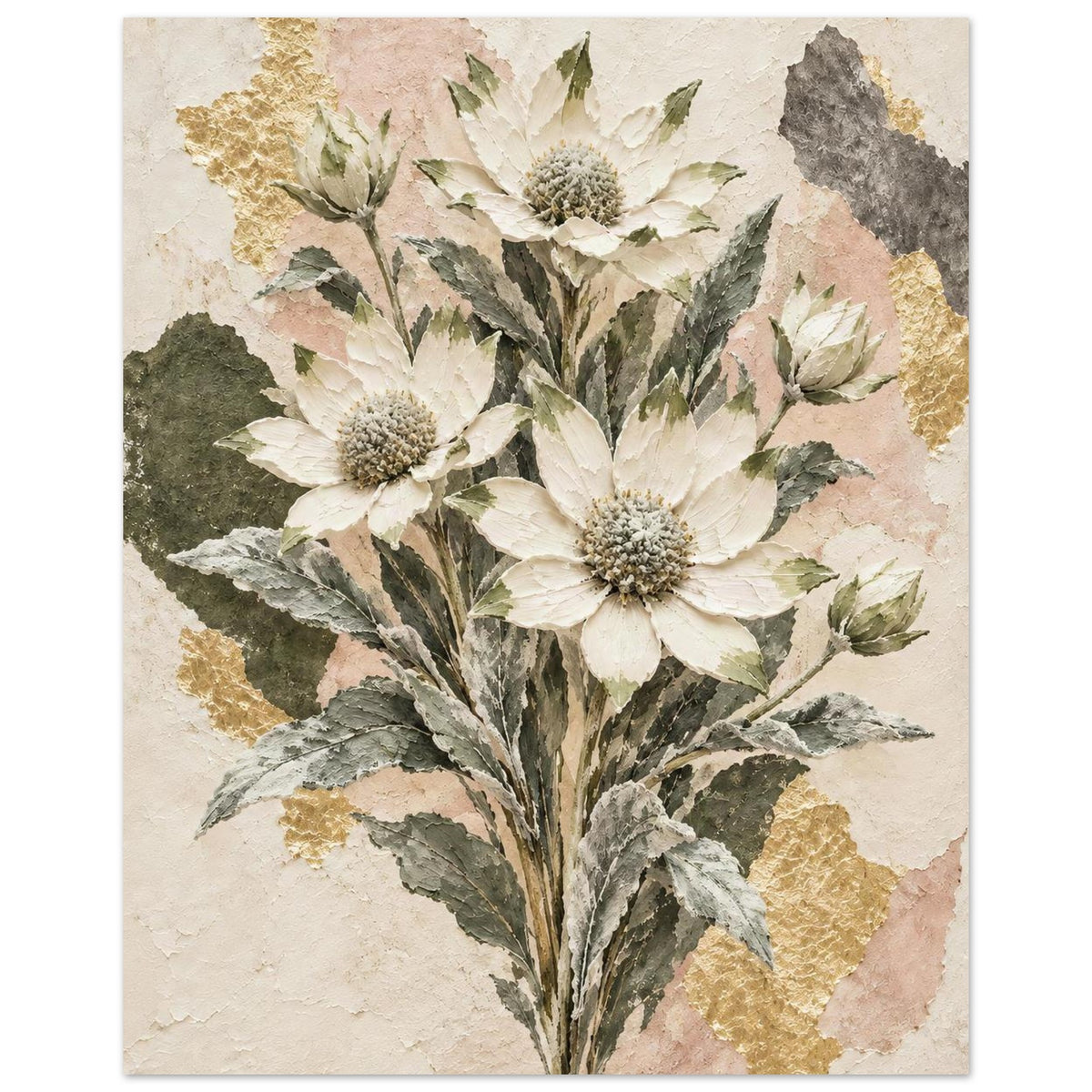 Flannel Flower Australian Native Flower Fine Art Poster 20x25 cm 8x10″