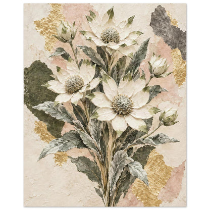 Flannel Flower Australian Native Flower Fine Art Poster 20x25 cm 8x10″