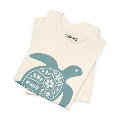 Sea Turtle Graphic Tee — Papil Floral Shell T-Shirt