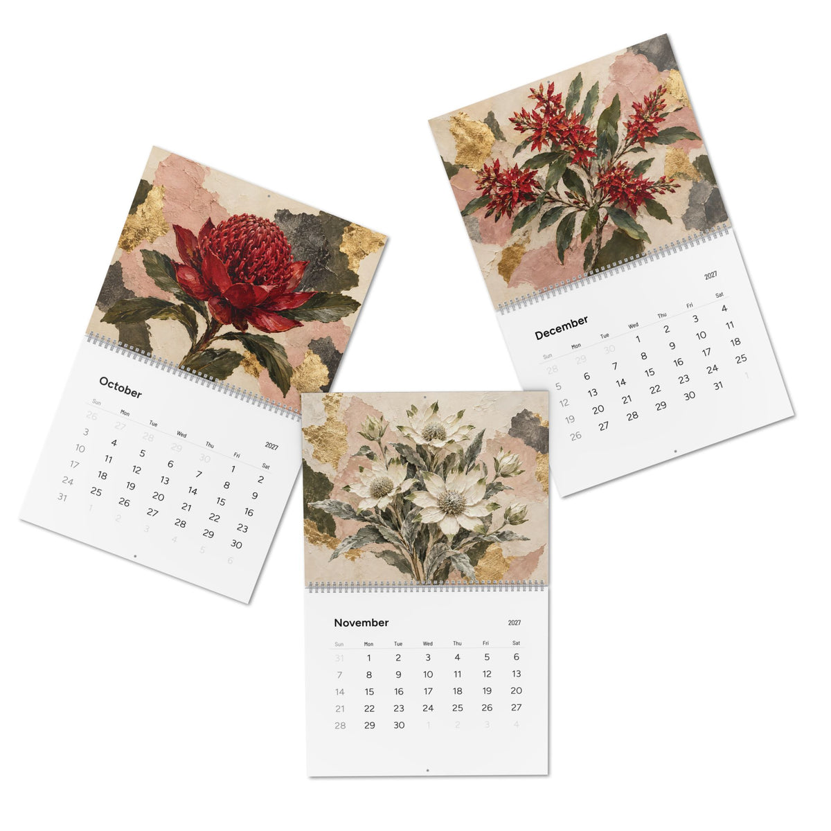 Australian Native Flowers 2027 Wall Calendar – Modern Fine Art Botanical