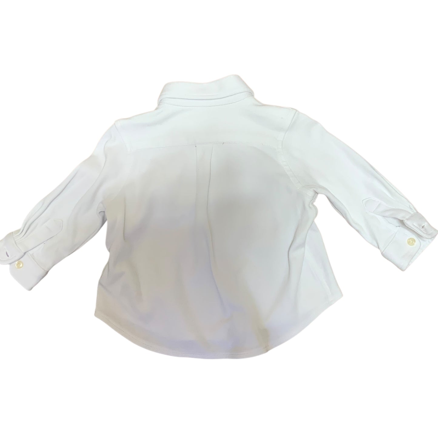 Ralph Lauren | Baby Boys 2-Piece Outfit | White Shirt | Blue Stripe Pants | 6 Months | Pre-Owned