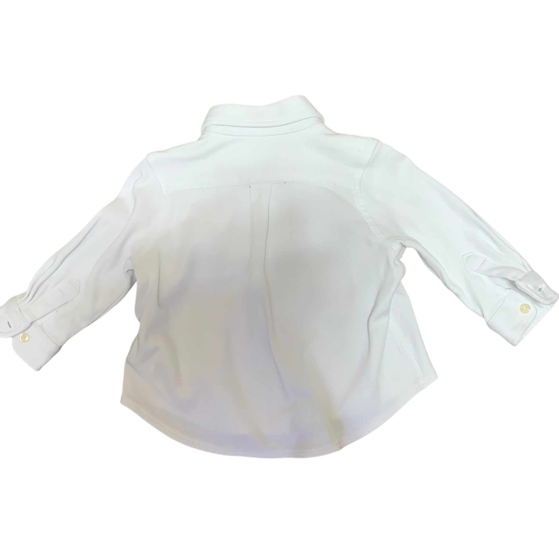 Ralph Lauren | Baby Boys 2-Piece Outfit | White Shirt | Blue Stripe Pants | 6 Months | Pre-Owned