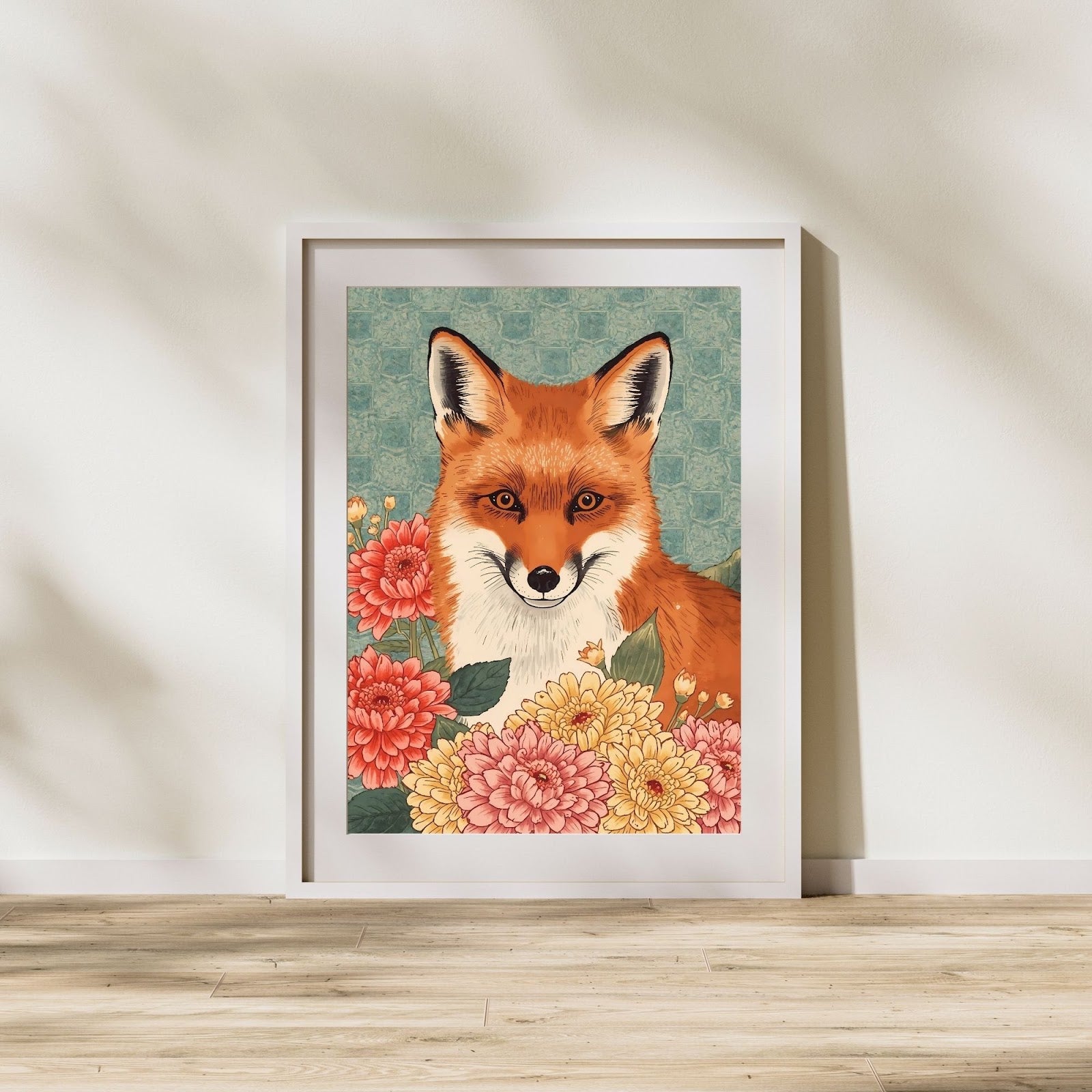 Floral Fox poster lifestyle image