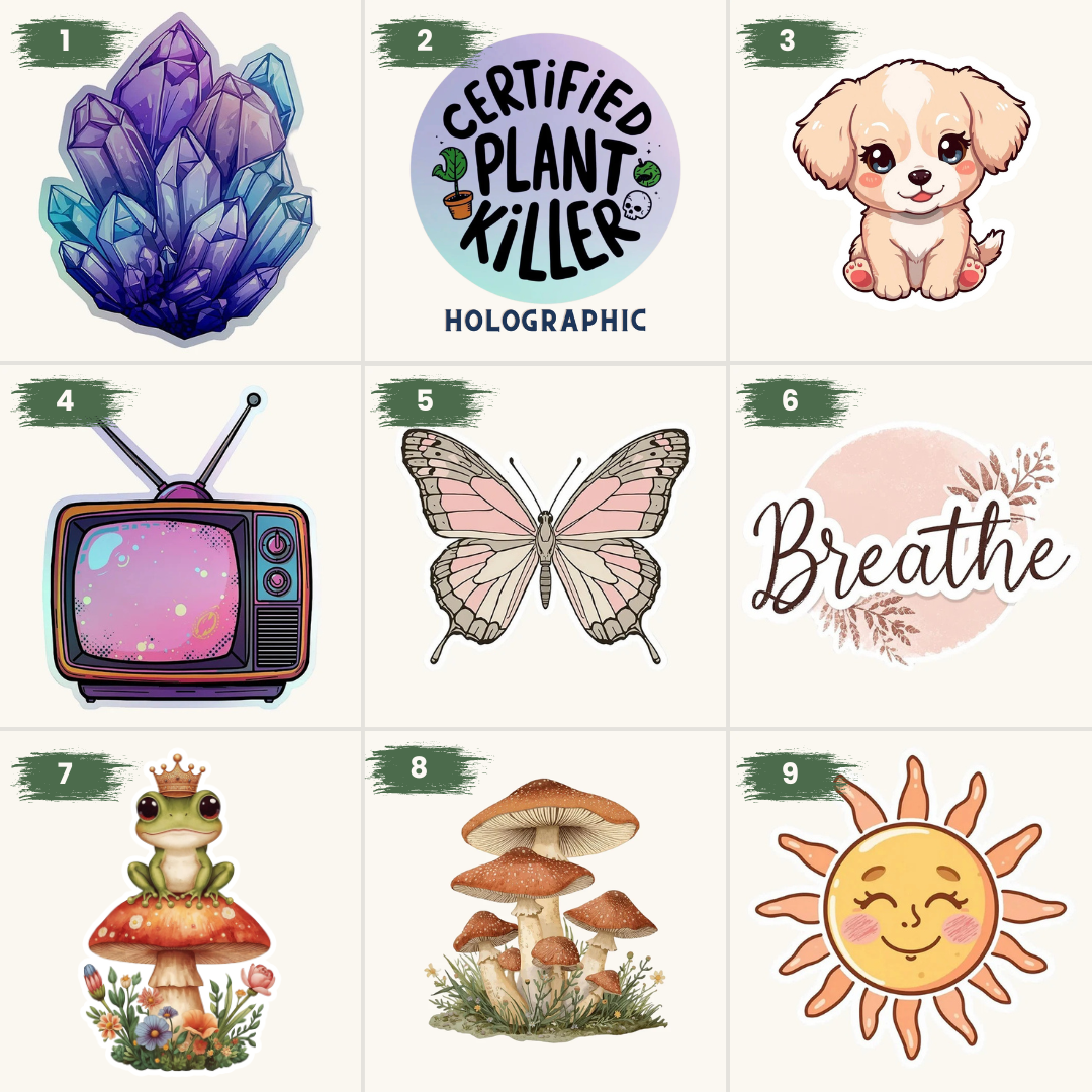Pick Your 8 Stickers | Any Design | Custom Sticker Set