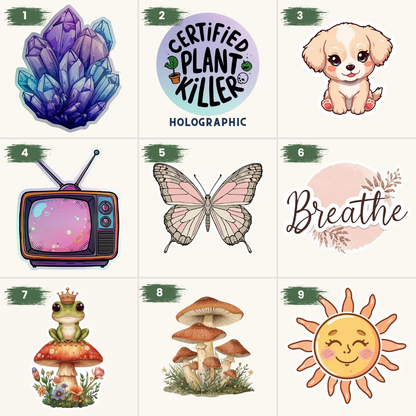 Pick Your 8 Stickers | Any Design | Custom Sticker Set
