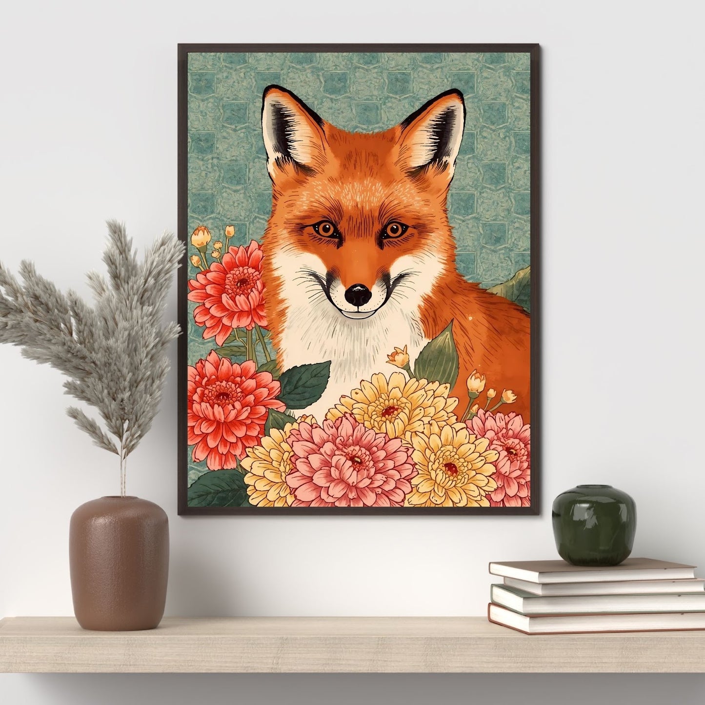 Floral Fox poster lifestyle image