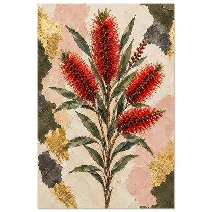 Bottlebrush Australian Native Flower Fine Art Poster 60x90 cm 24x36″