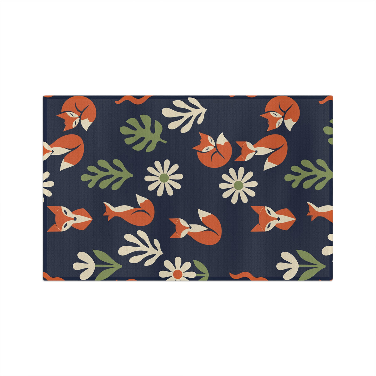 Fox & Daisy Navy Tea Towel | Quick-Dry Microfibre Kitchen Towel