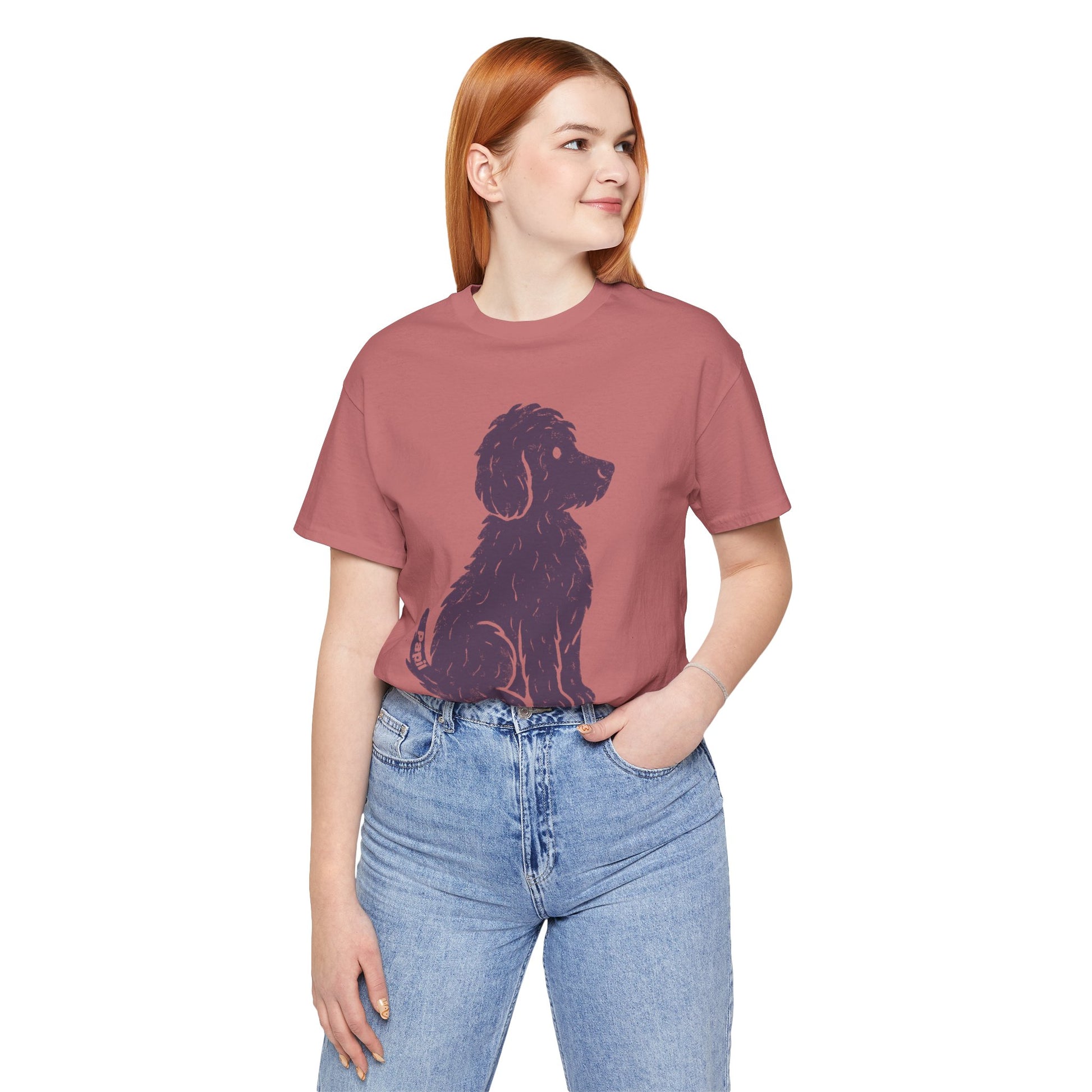 Cute Sitting Puppy Unisex T-Shirt — Whimsical Dog Graphic Tee