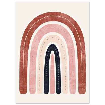 Boho Rainbow Serenity Fine Art Poster - Modern Earthy Nursery Decor & Art Print 13x18 cm 5x7″