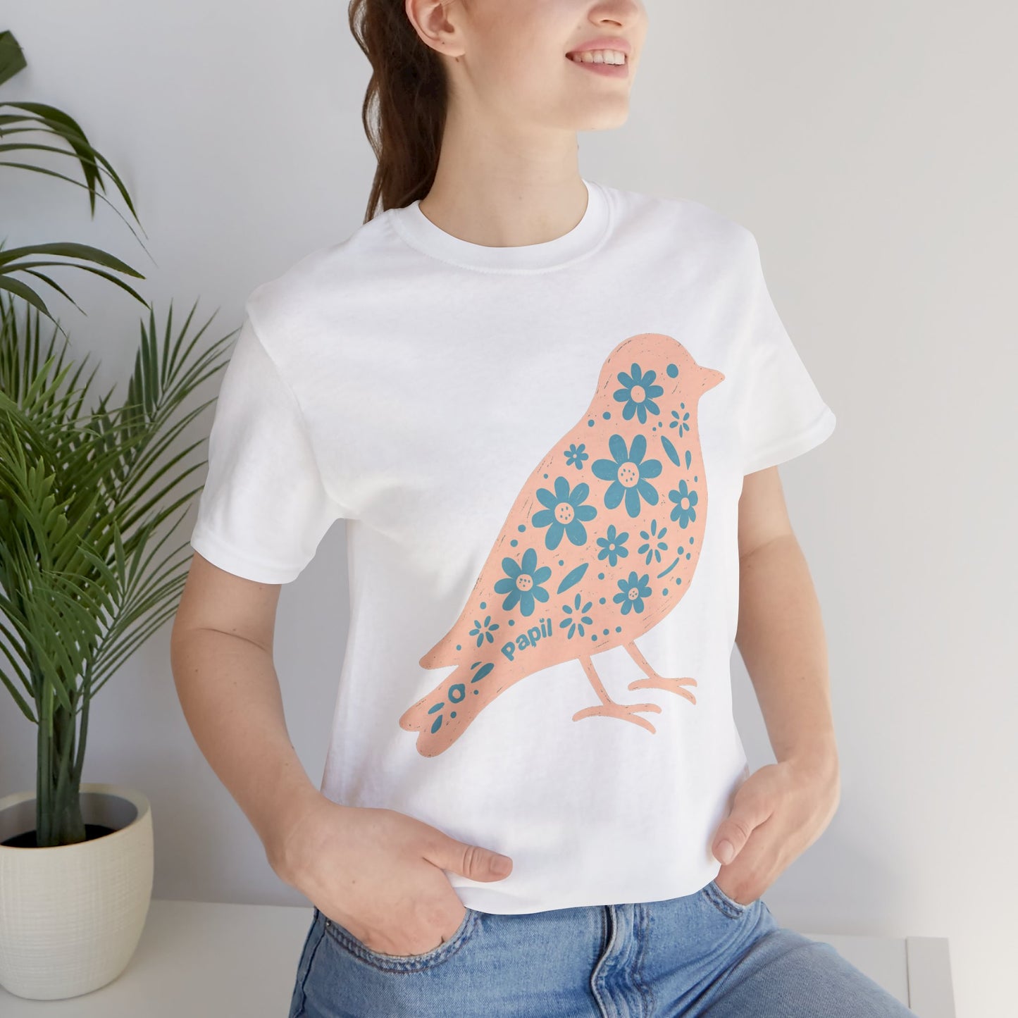 Floral Spring Bird Graphic T-Shirt
