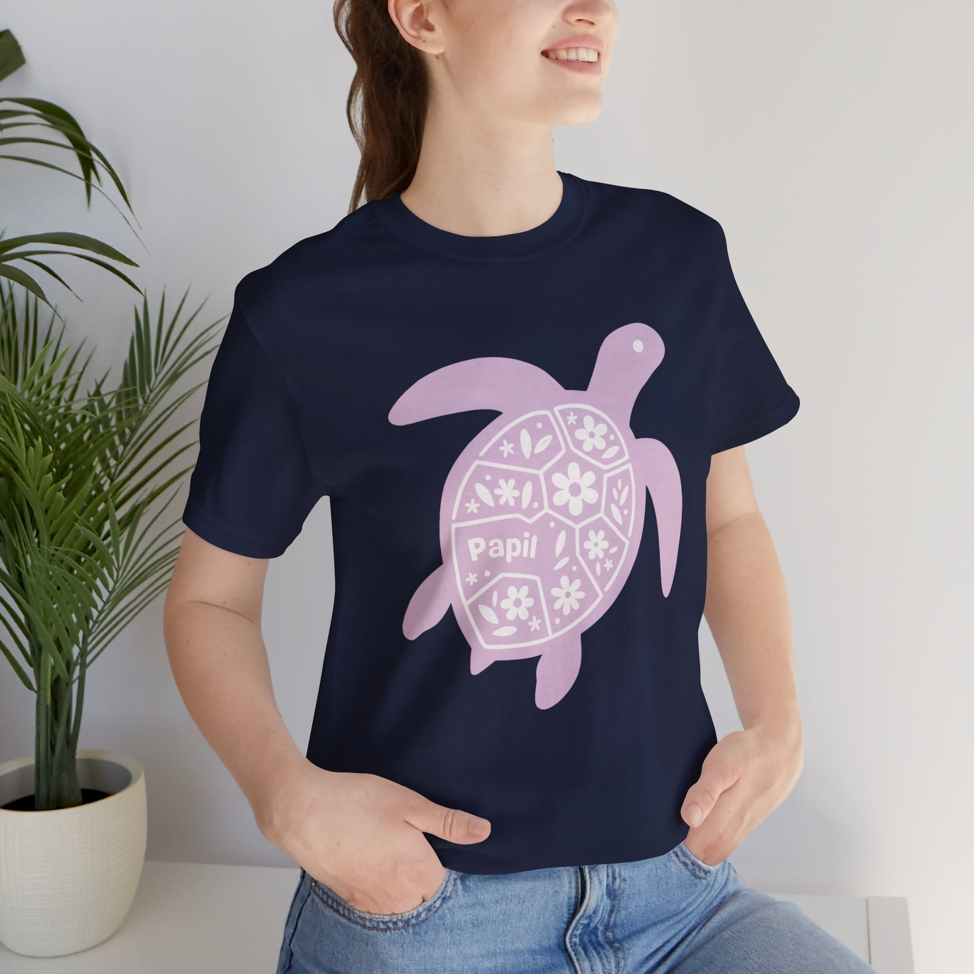 Sea Turtle Graphic Tee — Papil Floral Shell T-Shirt