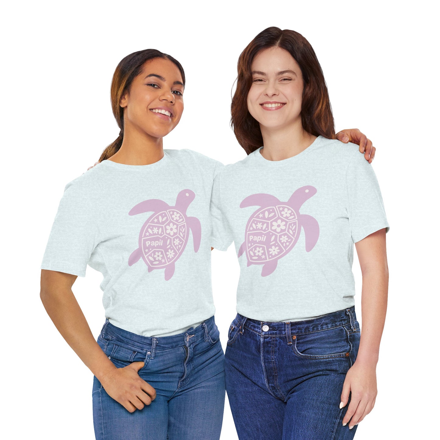 Sea Turtle Graphic Tee — Papil Floral Shell T-Shirt