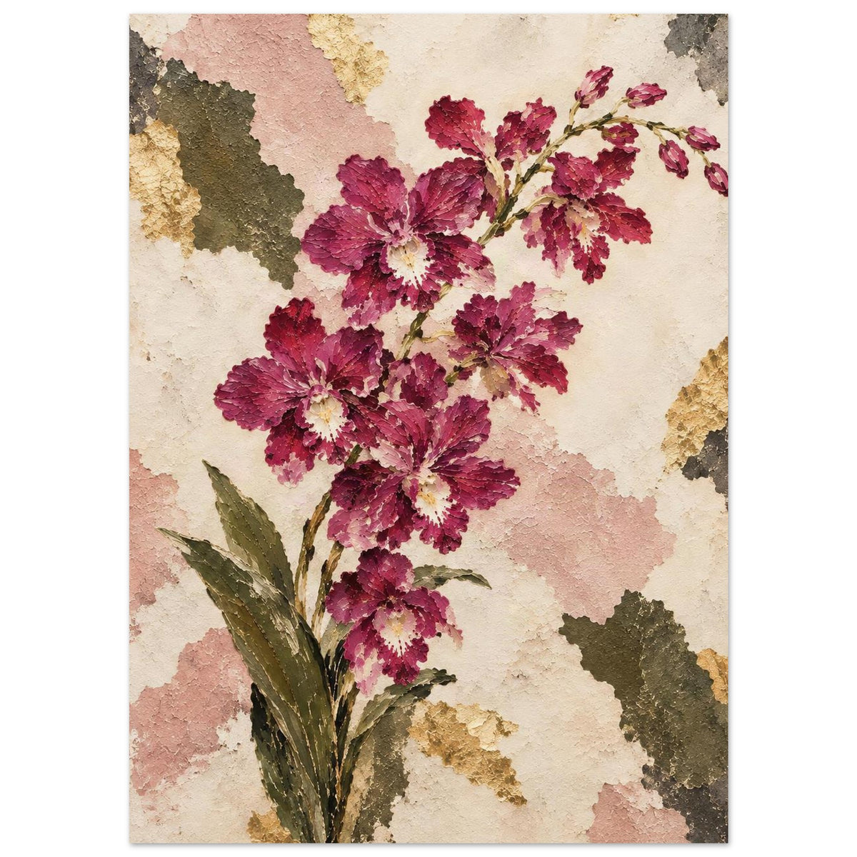 Cooktown Orchid Australian Native Flower Fine Art Poster 13x18 cm 5x7″